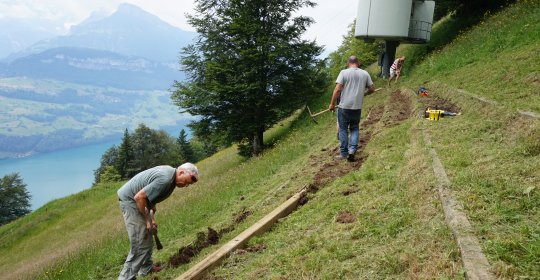 Der Startplatz wird auf Vordermann gebracht. 