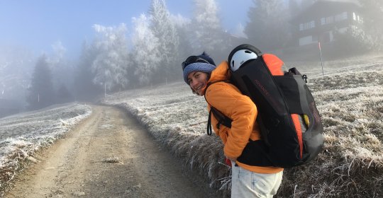 Start direkt an der Nebelobergrenze